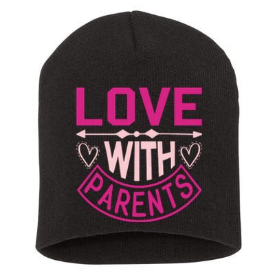 Love With Parents Short Acrylic Beanie