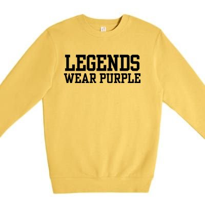 Legends Wear Purple Spirit Wear Team Game Color Premium Crewneck Sweatshirt