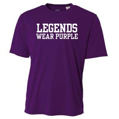 Legends Wear Purple Spirit Wear Team Game Color Cooling Performance Crew T-Shirt