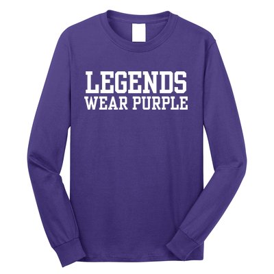 Legends Wear Purple Spirit Wear Team Game Color Long Sleeve Shirt