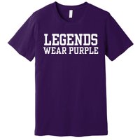 Legends Wear Purple Spirit Wear Team Game Color Premium T-Shirt