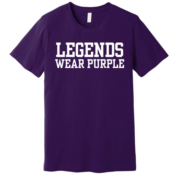 Legends Wear Purple Spirit Wear Team Game Color Premium T-Shirt