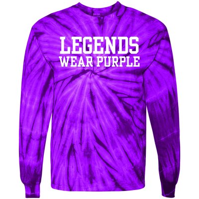 Legends Wear Purple Spirit Wear Team Game Color Tie-Dye Long Sleeve Shirt