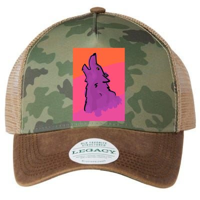 Lonely Wolf Print Legacy Tie Dye Trucker Hat