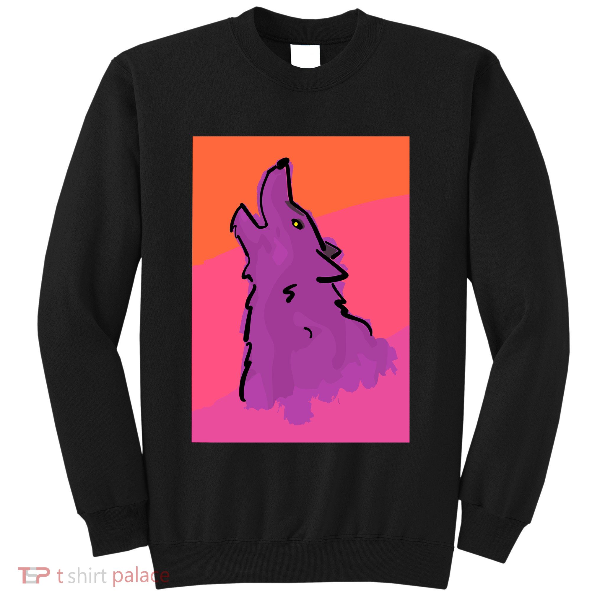 Lonely Wolf Print Sweatshirt