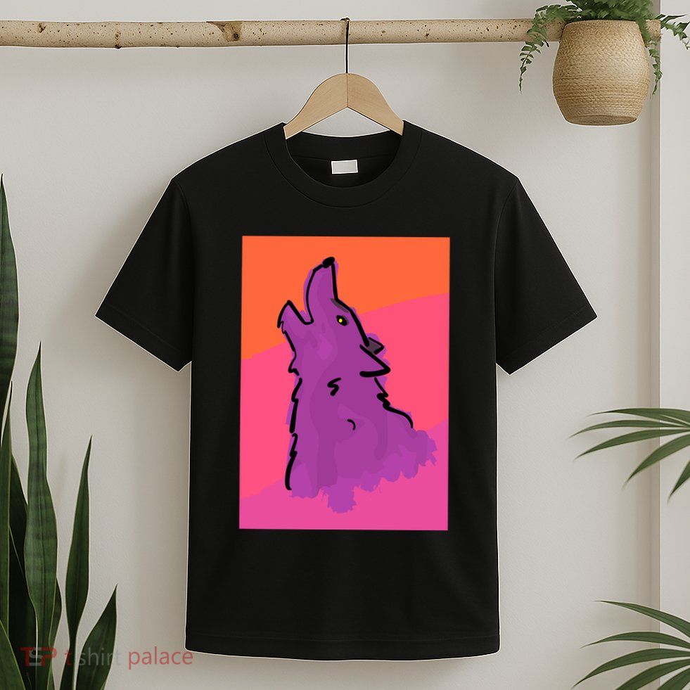 Lonely Wolf Print T-Shirt
