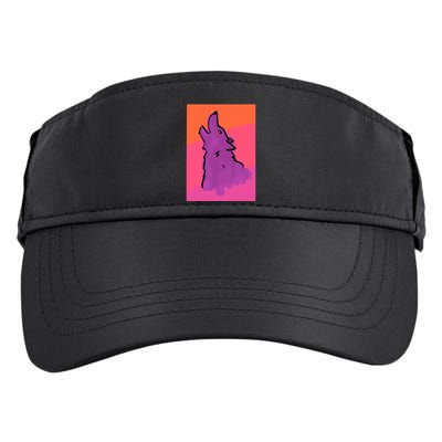 Lonely Wolf Print Adult Drive Performance Visor