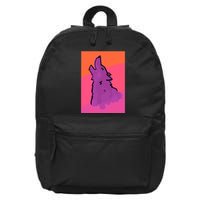 Lonely Wolf Print 16 in Basic Backpack