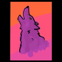 Lonely Wolf Print 16 in Basic Backpack