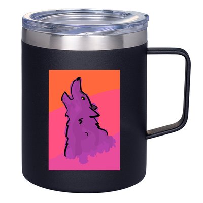 Lonely Wolf Print 12oz Stainless Steel Coffee Mug