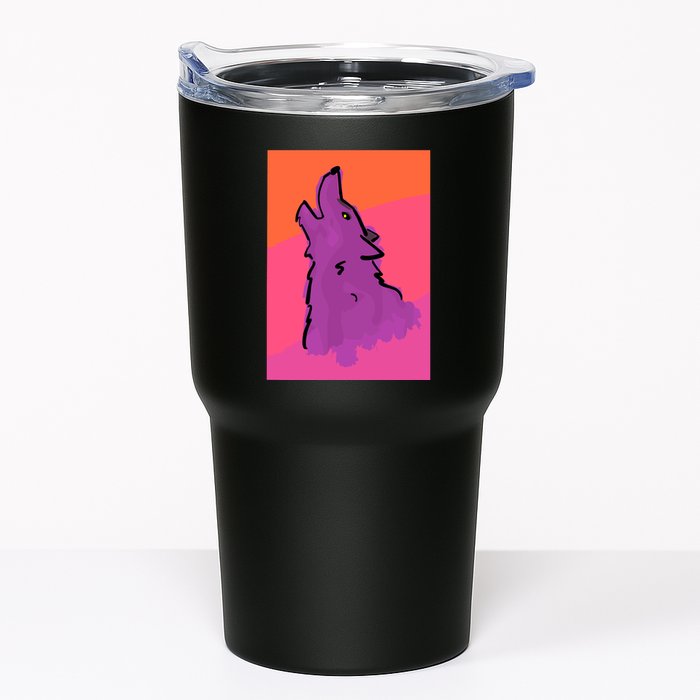 Lonely Wolf Print Tumbler