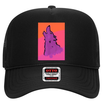 Lonely Wolf Print Trucker Hat