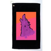 Lonely Wolf Print Golf Towel