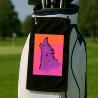 Lonely Wolf Print Golf Towel
