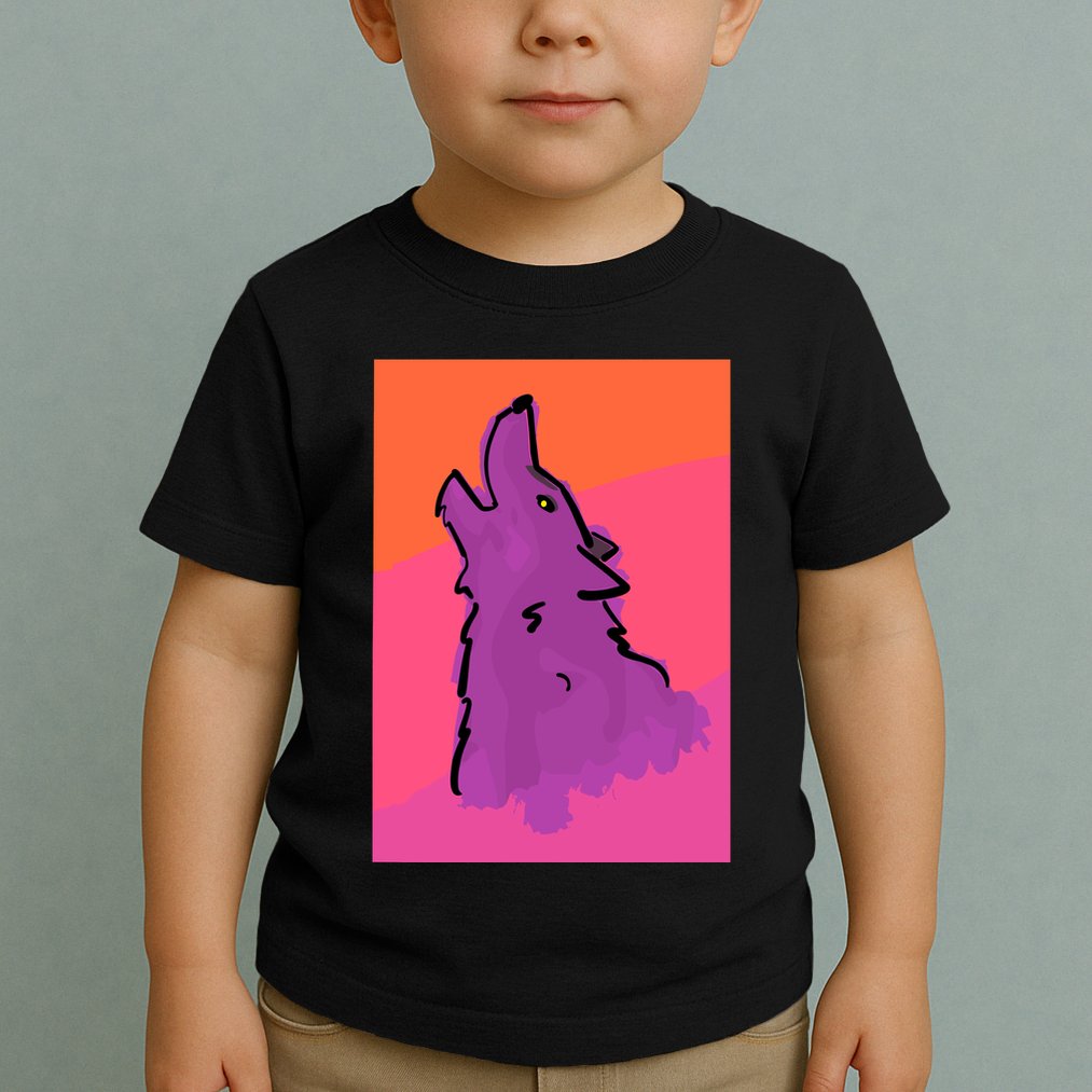 Lonely Wolf Print Toddler T-Shirt