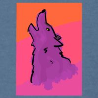 Lonely Wolf Print Garment-Dyed Sweatshirt