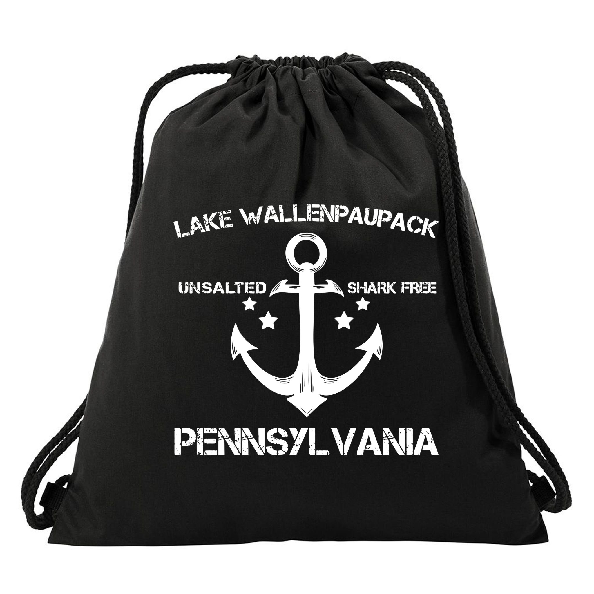 LAKE WALLENPAUPACK PENNSYLVANIA Funny Fishing Camping Gift Drawstring Bag