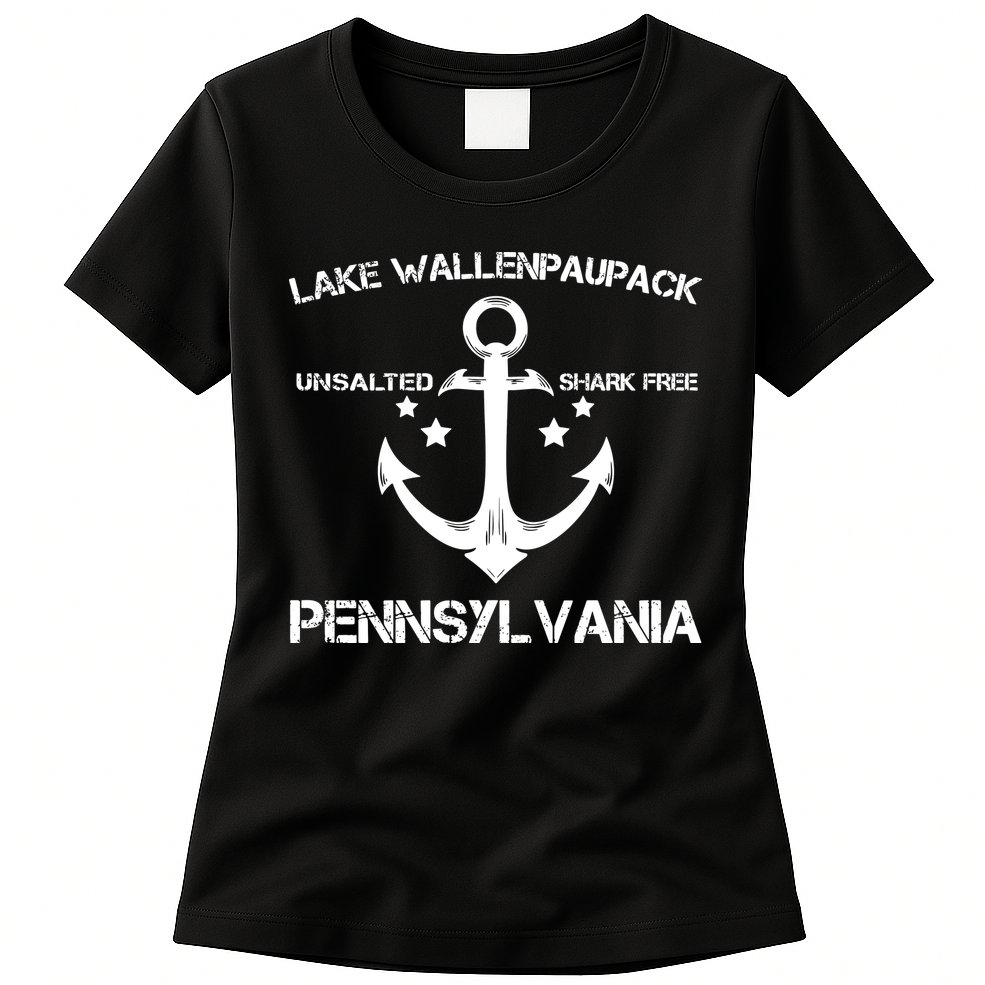 LAKE WALLENPAUPACK PENNSYLVANIA Funny Fishing Camping Gift Womens T-Shirt