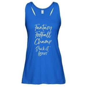 League Winner Quote Fantasy Football Champ Suck It Losers Gift Ladies Essential Flowy Tank