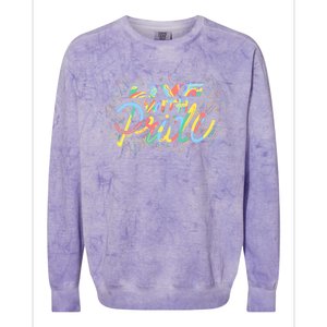 Love With Rainbow Love Gift Colorblast Crewneck Sweatshirt