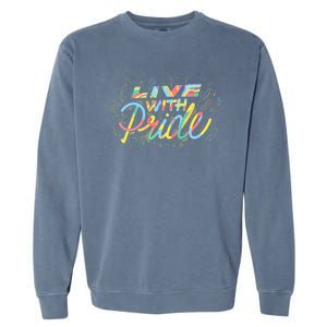 Love With Rainbow Love Gift Garment-Dyed Sweatshirt