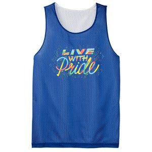 Love With Rainbow Love Gift Mesh Reversible Basketball Jersey Tank