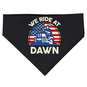 LawnMowing We Ride At Dawn LawnMower USA-Made Doggie Bandana