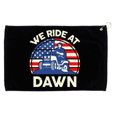 LawnMowing We Ride At Dawn LawnMower Grommeted Golf Towel