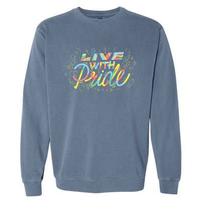 Love With Rainbow Love Cute Gift Garment-Dyed Sweatshirt