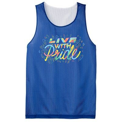 Love With Rainbow Love Cute Gift Mesh Reversible Basketball Jersey Tank