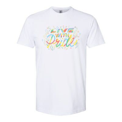 Love With Rainbow Love Cute Gift Softstyle CVC T-Shirt