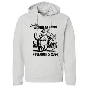 Ladies We Ride At Dawn Harris Walz 2024 President Election Performance Fleece Hoodie