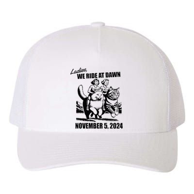 Ladies We Ride At Dawn Harris Walz 2024 President Election Yupoong Adult 5-Panel Trucker Hat