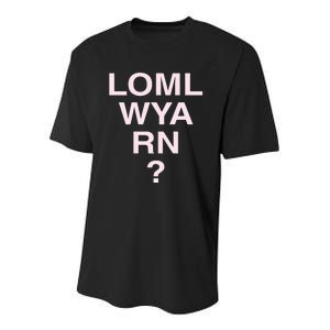 Loml Wya Rn Youth Performance Sprint T-Shirt