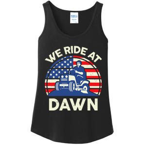 LawnMowing We Ride At Dawn LawnMower Ladies Essential Tank