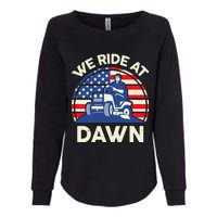 LawnMowing We Ride At Dawn LawnMower Womens California Wash Sweatshirt