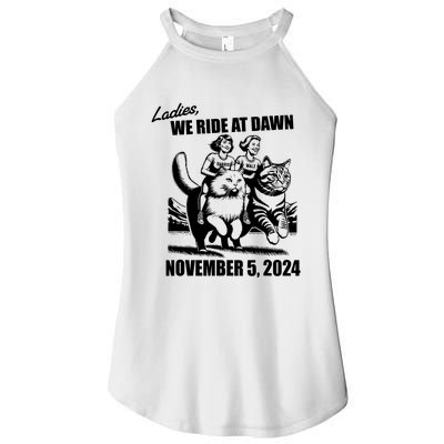 Ladies We Ride At Dawn Harris Walz 2024 President Election Women’s Perfect Tri Rocker Tank