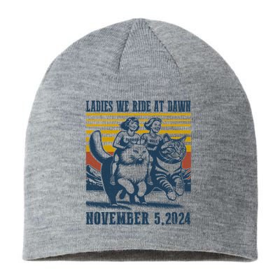 Ladies We Ride At Dawn Harris Walz 2024 President Election Sweat Sustainable Beanie