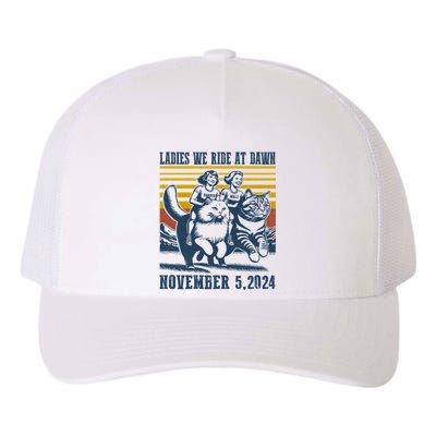 Ladies We Ride At Dawn Harris Walz 2024 President Election Sweat Yupoong Adult 5-Panel Trucker Hat