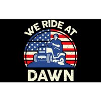 LawnMowing We Ride At Dawn Lawn Mower Bumper Sticker