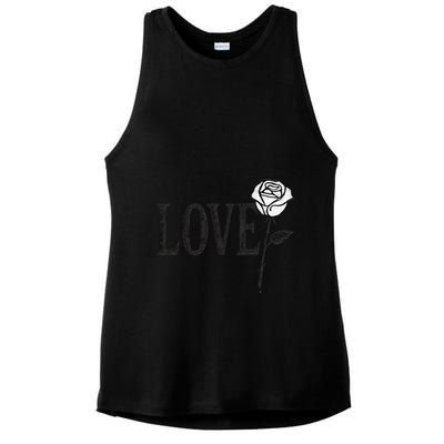 Love with Rose Ladies PosiCharge Tri-Blend Wicking Tank