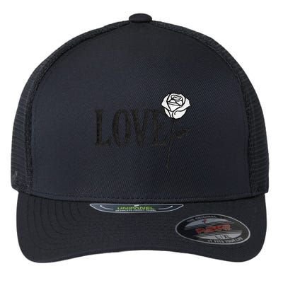Love with Rose Flexfit Unipanel Trucker Cap