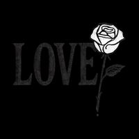 Love with Rose Drawstring Bag