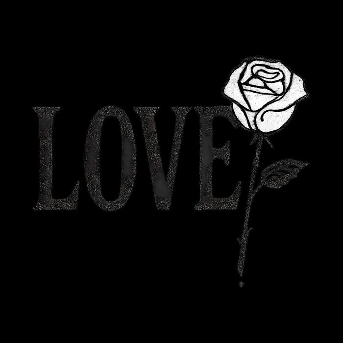 Love with Rose Drawstring Bag