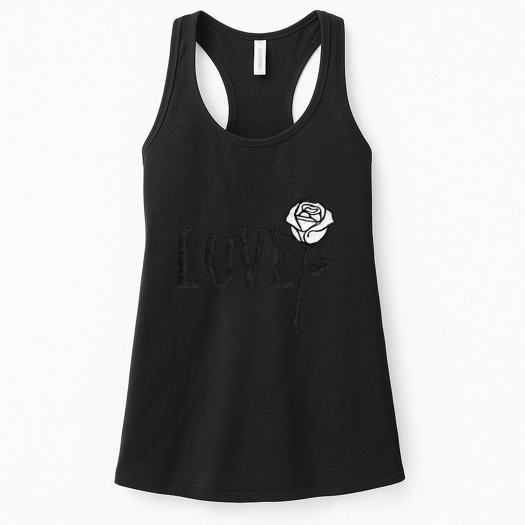 Love with Rose Womens Tank Top