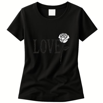 Love with Rose Womens T-Shirt