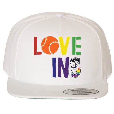 Love Wins Seattle Mariners Wool Snapback Cap