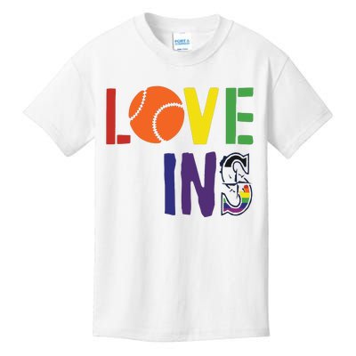 Love Wins Seattle Mariners Kids T-Shirt