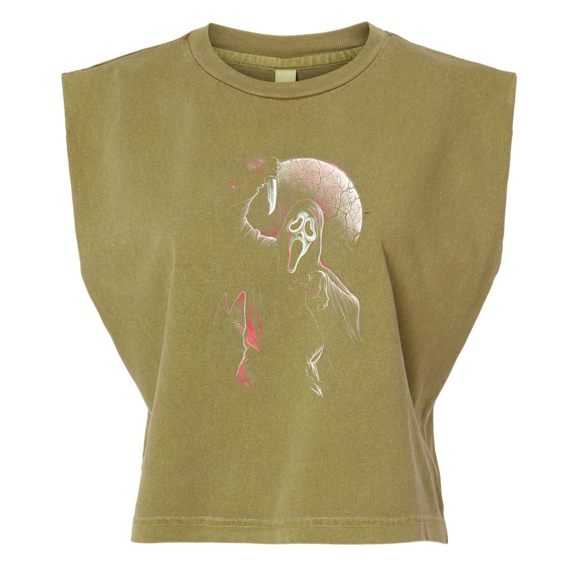 Let's Watch Scary Movies Horror Movies Scary Garment-Dyed Women's Muscle Tee