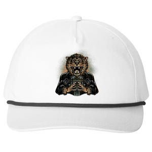 Lion With Scary Claws Snapback Five-Panel Rope Hat